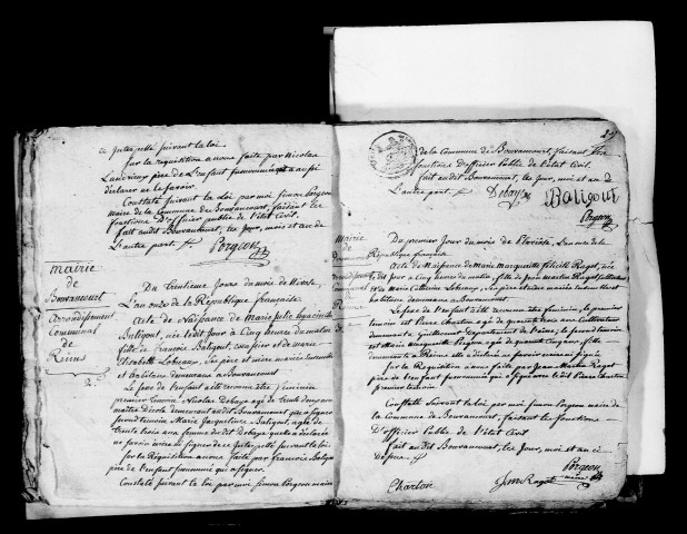 Bouvancourt. Naissances, mariages, décès an XI-1812