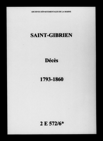 Saint-Gibrien. Décès 1793-1860