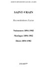 Saint-Vrain. Naissances, mariages, décès 1894-1902 (reconstitutions)