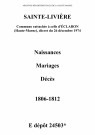 Sainte-Livière. Naissances, mariages, décès 1806-1812