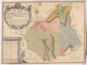 Plan des villages et terroirs de Blanzy, Melval et Serval (1774), Pierre Villain