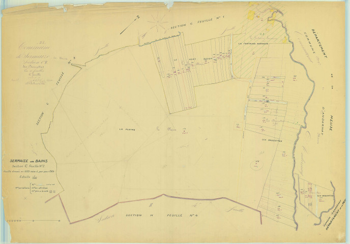 Sermaize-les-Bains (51531). Section C2 échelle 1/1250, plan mis à jour pour 1964, plan non régulier (papier)