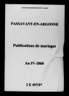 Passavant. Publications de mariage an IV-1860