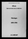 Péas. Mariages 1893-1901