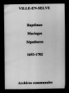 Ville-en-Selve. Baptêmes, mariages, sépultures 1693-1702