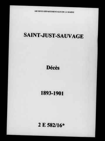 Saint-Just-Sauvage. Décès 1893-1901