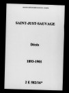 Saint-Just-Sauvage. Décès 1893-1901