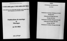 Coizard. Joches. Coizard-Joches. Publications de mariage, mariages an XI-1862