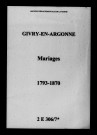 Givry-en-Argonne. Mariages 1793-1870
