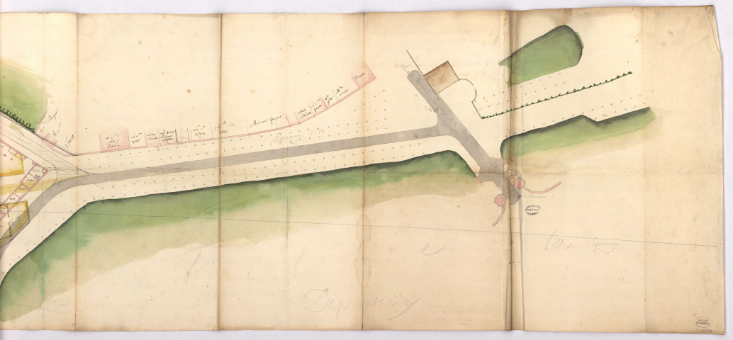 Traverse du faubourg des mariniers de la ville d'Epernay, par Lejolivet et La Millière, 1792.