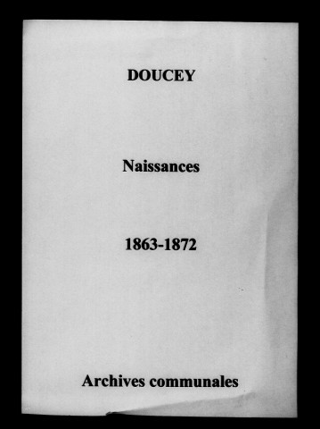 Doucey. Naissances 1863-1872
