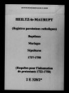 Heiltz-le-Maurupt. Baptêmes, mariages, sépultures 1737-1750