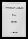 Mourmelon-le-Grand. Décès 1824-1860