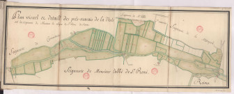 Plan visuel et détaillé des prés-marais de la Vesle en la seigneurie de Messieurs les religieux de St Remi de Reims 1769