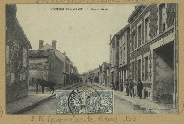 MOURMELON-LE-GRAND. 91-La Rue du Génie.
MourmelonLib. Militaire Guérin.[vers 1930]