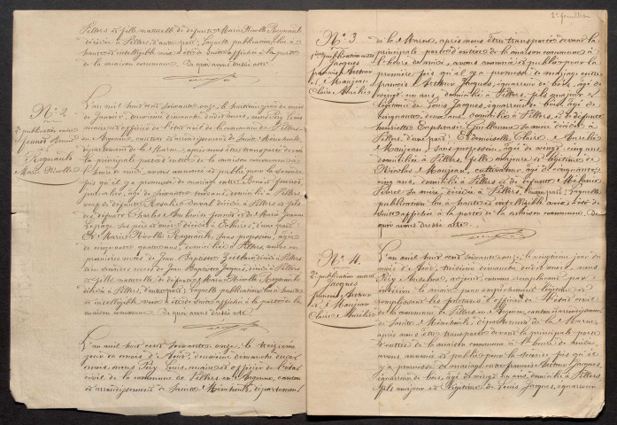 Villers-en-Argonne. Publications de mariage 1871-1927