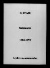 Blesme. Naissances 1883-1892