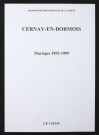Cernay-en-Dormois. Mariages 1892-1909