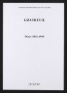 Gratreuil. Décès 1892-1909