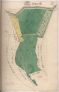 Arpentage et plan d'une grande pièce de terre sur le terroir de Bétheniville, au dessus des ramparts (1759)