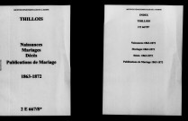 Thillois. Naissances, mariages, décès, publications de mariage 1863-1872