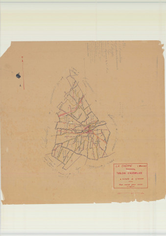 Cheppe (La) (51147). Tableau d'assemblage échelle 1/20000, plan mis à jour pour 1935, plan (papier)