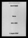 Montbré. Décès 1811-1820