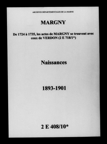 Margny. Naissances 1893-1901