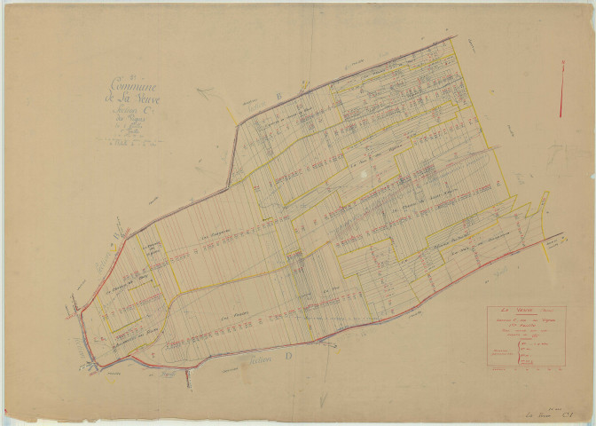 Veuve (La) (51617). Section C1 échelle 1/2500, plan mis à jour pour 1935, plan non régulier (papier)