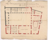 Reims. Hôtel des juridictions royales de la ville de Reims, projet de M. Legendre. Plan du premier étage des differentes jurisdictions de la ville de Reims, 1765.