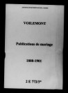 Voilemont. Publications de mariage 1808-1901