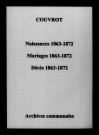 Couvrot. Naissances, mariages, décès 1863-1872
