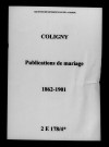 Coligny. Publications de mariage 1862-1901