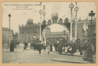 REIMS. Visite du président de la république à Reims (19 octobre 1913). La gare et ses décorations[Sans lieu] : Thuillier
