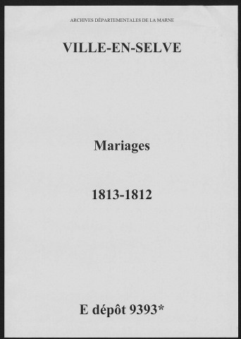Ville-en-Selve. Mariages 1813-1822