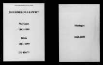 Mourmelon-le-Petit. Mariages, décès 1861-1899