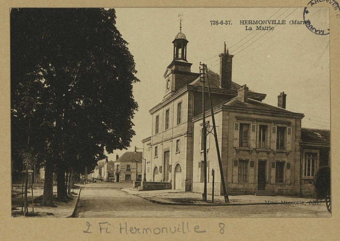 HERMONVILLE. 726-6-37-La Mairie.
ParisÉdition Mme Migeotte.Sans date