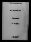 Haussimont. Naissances an XI-1862