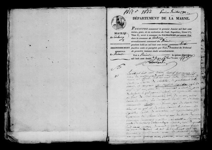 Cuchery. Naissances 1813-1822