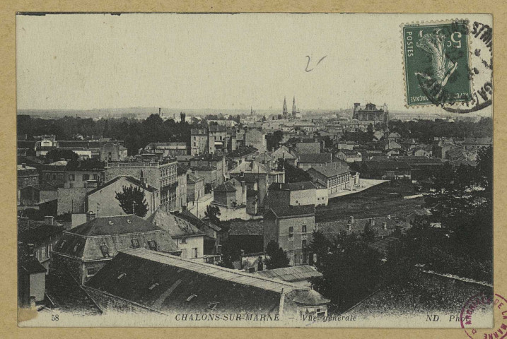 CHÂLONS-EN-CHAMPAGNE. 58- Vue générale.