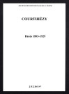 Courthiézy. Décès 1893-1929