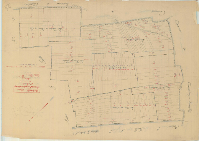 Lenharrée (51319). Section F2 échelle 1/2000, plan mis à jour pour 01/01/1934, non régulier (papier)