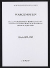 Wargemoulin. Décès 1892-1909