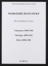 Margerie-Hancourt. Naissances, mariages, décès 1898-1902 (reconstitutions)