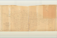 Broussy-le-Petit (51091). Tableau d'assemblage échelle 1/5000, plan remembré pour 01/01/1953.Plan établi sur deux feuilles (voir feuille Tableau d'assemblage suivante) (papier)