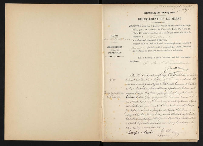 Chaltrait. Décès 1893-1929