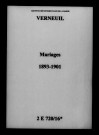Verneuil. Mariages 1893-1901