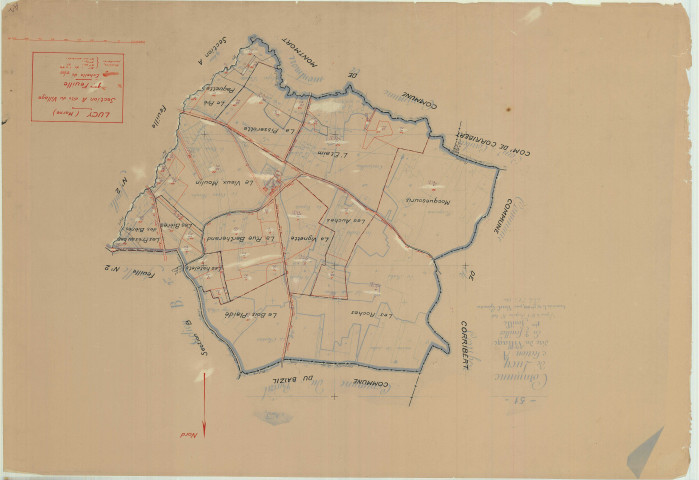 Montmort-Lucy (51381). Section A1 échelle 1/2500, plan mis à jour pour 01/01/1933, non régulier (papier)