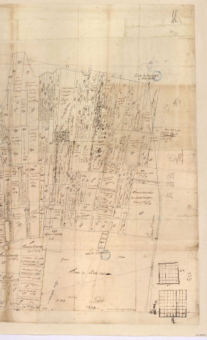 Anglure. Les Régats, la Cornée, les Econser, et La Croix Pascal. En revenant sur la remise derriere Le Bourg d'Anglure, 1762-1781.