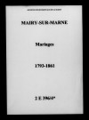 Mairy-sur-Marne. Mariages 1793-1861